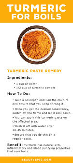 How To Use Turmeric To Treat Boils Home Remedy For Boils Natural Remedies For Boils Holistic Health Remedies