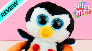 Glubschi ty Beanie Boos Kuscheltier - süßer Pinguin mit eisblauen funkelnde  Augen - YouTube