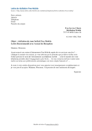 Modèle de lettre de résiliation d'un abonnement à internet free (freebox) prénom, nom : Resiliation Freemobile Modele De Lettre Gratuit