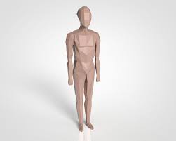 Lowpoly Basic Character Rigged Royalty Free 3d Model Preview No 1 Character Rigging Model Character
