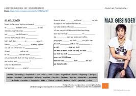 English translation of lyrics for 80 millionen by max giesinger. A2 Lied 80 Millionen Max Giesinger Deutsch Daf Arbeitsblatter