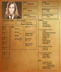 Make Your Dnd Campaign Truly Magical By Accio Ing These Harry Potter Character Sheets Geek And Sundry Dnd Campaign Harry Potter Play Harry Potter Characters