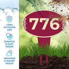 Amazon.com: Sigo Signs Custom House Address Yard, Lawn Arch Address Plaque,  Personalized House Numbers for Outside, Oval Style, 12x15 Inches, Aluminum  ...