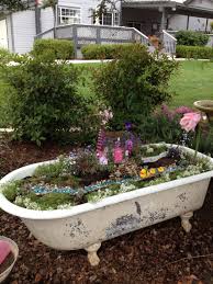 Fairy Garden In An Antique Claw Foot Tub Garden Bathtub Clawfoot Tub Fairy Garden