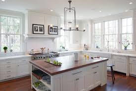 Traditional Kitchen No Upper Cabinets Windows Galore And Vintage Lighting Architecture Historical Concepts Int New Kitchen Kitchen Redo Home Kitchens