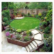 61 Small Garden Design Ideas With Awesome Design Circular Garden Design Sloped Garden Garden Design Layout