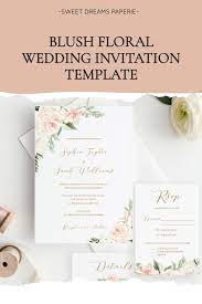 Blush Gold Printable Wedding Invitation Template Floral Wedding Invitation Set Diy Instant Download Sophia Suite In 2021 Blush Pink Wedding Invitations Floral Wedding Invitations Wedding Invitations Romantic