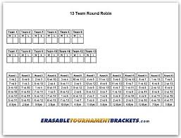 13 Team Round Robin Tournament Bracket