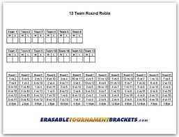 13 team round robin tournament bracket