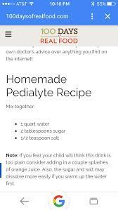 Homemade Pedialyte Recipe From 100 Days Of Real Food 100 Days Of Real Food Homemade Pedialyte Real Food Recipes