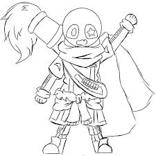 Free printable coloring pages for kids and adults. Ink Sans Undertale Aus Amino