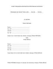Mungkin yang baru pertama kali melakukan jual beli tanah masih belum paham akan surat jual belih tanah yang benar dan baik, di bawah ini kami telah memberikan contoh surat jual. Contoh Surat Perjanjian Jual Beli Hartanah Docx Surat Perjanjian Kesepakatan Penyerahan Hartanah Perjanjian Ini Dibuat Pada Hari Bulan Tahun Di Antara Course Hero