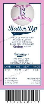 Pink Personalized Baseball Ticket Style Baby Shower Birthday Etsy Baby Shower Invites For Girl Sports Baby Shower Decoracion Baby Shower