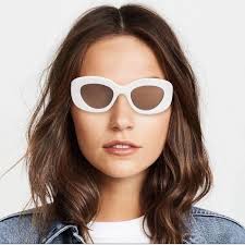 Elizabeth and James Fray White Sunglasses