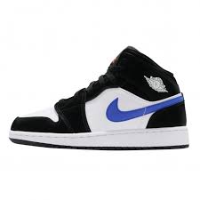 White leather panels and midsoles still set the table, while a dark navy … Buy Air Jordan 1 Mid Gs Black Racer Blue White Kixify Marketplace