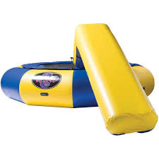 With a patented design that provides a large jump surface. Rave Sports 12 Foot Frameless Aqua Jump Eclipse Water Trampoline