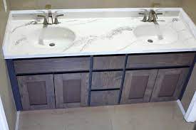 How To Refinish Bathroom Vanity Top With Diy Epoxy Resin Thediyplan