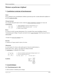 Considérons les courbes de couple et d'intensité en fonction du glissement absolu (écart de vitesse en tr/min par rapport g la vitesse de synchronisme). 2015 09 04 Cours Et 1a Imp Moteurs Equipements Electriques
