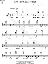 Play along with guitar, ukulele, or piano with interactive chords and diagrams. Elvis Presley Can T Help Falling In Love Sheet Music Leadsheet In D Major Download Print Sku Mn0105302