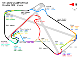 Evolution Of Silverstone Grand Prix Circuit 1949 To Present Png Png Image 500 360 Pixels Circuit Circuit Automobile Racing Circuit