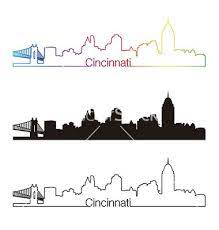 In 2014, local chefs and food writers organized the inaugural cincinnati food & wine. Cincinnati Skyline Linear Style With Rainbow Vector 1995171 By Paulrommer On Vectorstock Cincinnati Skyline Skyline Tattoo Cincinnati Tattoo