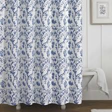 Add a beautiful floral touch to your living space with the lush decor dolores room darkening curtain panel pair. Laura Ashley Charlotte Blue Floral Shower Curtain 72 X 72 Overstock 12452841