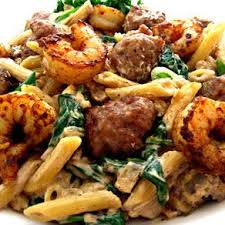 Spicy Shrimp And Sausage Pasta In Cream Sauce Is The Only Entree You Ll Want For Dinner Entree Premio Pasta Pastareci Italian Sausage Recipes Food Recipes