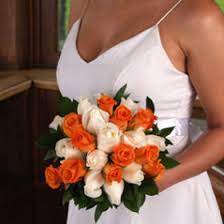 Check spelling or type a new query. Vibrant Bridal Rose Bouquets Orange And White Roses Globalrose