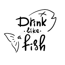 Drink Like A Fish Handwritten Funny Motivational Quote American Slang Urban Dictionary English Phraseologism Stock Illustration Illustration Of Bout Pickle 118846981