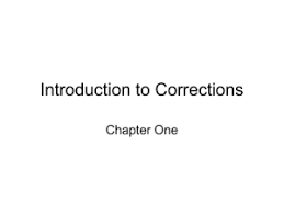Roles And Functions Of The Correctional System