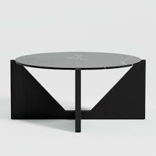 Marble top coffee table pietra dura rare inlay antique mosaic victorian az5421. Miro Black Marble Coffee Table With Black Wood Base Crate And Barrel