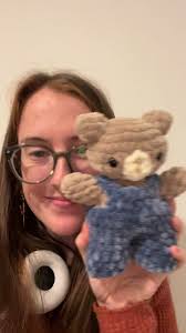 crochet a bear w me 🥹 these are my fav so far pattern created by  @lorettaloops #crochet #crochetplushies #amigurumi #crochetbear #fiberarts