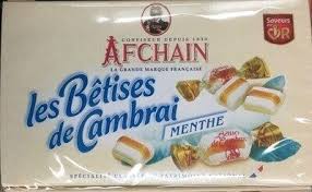 Bêtise is french for nonsense or stupid mistake and the sweets are said to have been invented. Les Betises De Cambrai Menthe Afchain 250 G