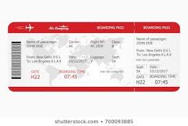 Airplane Ticket Boarding Pass Ticket Template Vector Airplane Tickets Boarding Pass Template Boarding Pass