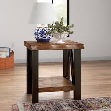 Three Posts Northam Trestle End Table With Storage Reviews Wayfair In 2020 End Tables With Storage End Tables Wood End Tables