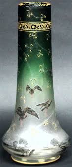 Estimation 10 000 12 000 Daum Nancy A La Croix De Lorraine Vers 1895 Spectaculaire Vase A Corps Conique Et Base Glass Art Gorgeous Glass Art Deco Glass