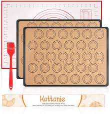 30 template teddy bear macaron baking mat. Cheap Sale Kattanie Macaron Silicone Baking Mats For Rolling Dough Large Silicone Liner Pastry Mat Non Stick With Measurement Silicone Baking Mat Bpa Free Baking Mats For Oven 4 Pcs For Pie Bread