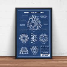 Arc Reactor Blueprint Art Iron Man Movie Poster Printable Etsy In 2020 Blueprint Art Arc Reactor Iron Man Poster