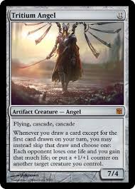 Each while you draw the number of cards a turn = to the turn number. Custom Mtg Tritium Angel Rhalenthia Set By Etherwebz On Deviantart