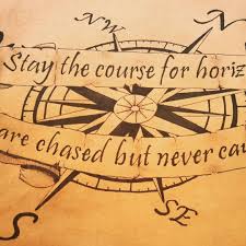 Stay The Course Compass Banner Flag Art Nautical Flag Art Sign Art Custom Hand Painted