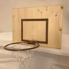 Made A Mini Basketball Hoop Out Of Wood Including The Rim Handmade Crafts Howto Diy Mini Basketball Hoop Basketball Floor Fantasy Basketball