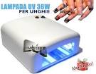 Lampada uv fornetto ricostruzione unghia nail art 36 w 4 neon