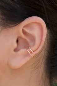 no piercing rose gold stackable earring 18 gauge conch etsy fake earrings piercings ear conch fake piercing