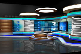 Virtual Tv Studio News Set 2 Tv Virtual Studio Set News Studio Studio Design