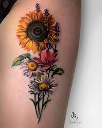 225 Stand Out Sunflower Tattoos With Meanings Tips Prochronism Sunflower Tattoo Sleeve Sunflower Tattoo Shoulder Sunflower Tattoo Thigh