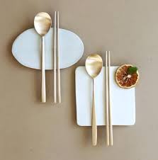 Free Shipping Korean Flatware Modern Basic Gold Color Brass Etsy In 2020 Modern Flatware Chopsticks Set Kitchen Sale