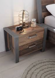 Nachtkommode Michel Modern Beton Optik Old Style Dunkel Betonoxid Nachtkommoden Nachtkommode Kommode Mobel Shop