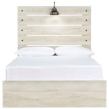 Cambeck bedroom set white home furniture plus bedding. Signature Design By Ashley Cambeck Rustic Full Panel Bed With Industrial Light Wayside Furniture Platform Beds Low Profile Beds