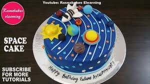 Space Galaxy Planet Birthday Cake Design Ideas Decorating Tutorial Classes Courses Video Youtube