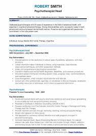 The description of cbt format expansion. Psychotherapist Resume Samples Qwikresume
